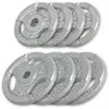 Image de Disque musculation fonte 30/31 mm ou 50/51 mm avec poignées Argent / 30 mm / % SET 30 KG (4x2.5 4x5 KG) Gorilla Sports