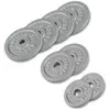 Image de Disque de poids en fonte 30/31 mm Argent / SET 27,5 KG Gorilla Sports