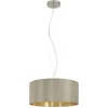 Image de EGLO Maserlo Hanglamp - E27 - Ø 53 cm - Taupe/Goud