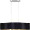 Image de EGLO Maserlo - Hanglamp - 100 cm - Zwart/Goud