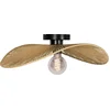 Image de EGLO Siruela Plafondlamp - E27 - 16 cm - Bruin/Zwart - Papier