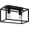 Image de EGLO Eldrick Plafondlamp - E27 - 40 cm - Zwart