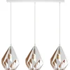 Image de EGLO Carlton 1 Hanglamp - E27 - 80,5cm - Wit/Goud