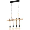 Image de EGLO Youngstown Hanglamp - E27 - 70 cm - Zwart/Bruin
