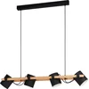 Image de EGLO Hornwood Hanglamp - E27 - 110 cm - Zwart/Crème/Bruin