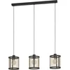 Image de EGLO Dellow Hanglamp - E27 - 88 cm - Zwart/Geelkoper