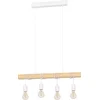 Image de EGLO Townshend Hanglamp - E27 - 70 cm - Wit|Bruin