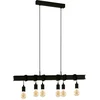 Image de EGLO Townshend 6 Hanglamp - E27 - 100,5 cm - Zwart