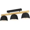 Image de EGLO Sherburn Plafondlamp - E27 - 80 cm - Zwart|Bruin - Hout