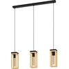 Image de EGLO Nafferton Hanglamp - E27 - 80 cm - Hout - Zwart|Bruin