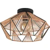 Image de EGLO Adwickle Plafondlamp - E27 - Ø 44,5 cm - Zwart/Bruin