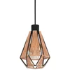 Image de EGLO Adwickle Hanglamp - E27 - 17 cm - Zwart/Bruin