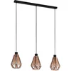 Image de EGLO Adwickle Hanglamp - E27 - 87 cm - Zwart/Bruin