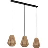 Image de EGLO Alderney Hanglamp - E27 - 90 cm - Zwart/Bruin