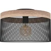 Image de EGLO Kilnsdale Plafondlamp - E27 - Ø 38 cm - Staal|Hout - Zwart|Bruin