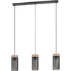 Image de EGLO Kilnsdale Hanglamp - E27 - 81 cm - Hout|Staal - Zwart|Bruin