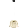 Image de EGLO Hykeham Hanglamp - E27 - Ø 38 cm - Staal|Bamboe - Zwart|Bruin
