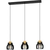 Image de EGLO Stillington 1 Hanglamp - E27 - 88 cm - Zwart|Bruin - Hout|Staal