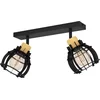 Image de EGLO Stillington 1 Spot - E27 - 42 cm - Zwart|Bruin - Hout|Staal
