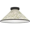 Image de EGLO Oxpark Plafondlamp - E27 - Ø 42 cm - Zwart|Wit|Groen - Bamboe