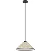 Image de EGLO Oxpark Hanglamp - E27 - Ø 42 cm - Zwart|Wit|Groen - Bamboe
