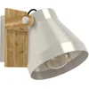 Image de EGLO Cawton Spot - E27 - 16 cm - Grijs|Bruin - Staal|Hout