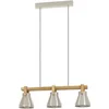 Image de EGLO Cawton Hanglamp - E27 - 76 cm - Grijs|Bruin - Staal|Hout
