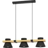 Image de EGLO Maccles Hanglamp - E27 - 78 cm - Zwart|Bruin - Staal|Hout