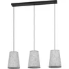 Image de EGLO Alsager Hanglamp - E27 - 91 cm - Zwart|Grijs - Vilt|Staal
