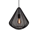 Image de EGLO Dolwen Hanglamp - E27 - Ø 33,5 cm - Zwart - Textiel