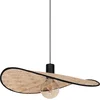 Image de EGLO Marywell Hanglamp - E27 - 50 cm - Zwart/Bruin - Hout