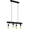 Image de EGLO Townshend Hanglamp - E27 - 70 cm - Zwart