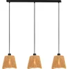Image de EGLO Lavister Hanglamp - E27 - 91 cm - Zwart/Bruin - Papier
