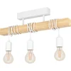 Image de EGLO Townshend Plafondlamp - E27 - 55 cm - Wit/Bruin - FSC Hout