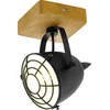 Image de EGLO Gatebeck - wand/plafondlamp - 1-lichts - E14 - hout/zwart