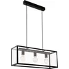 Image de EGLO Charterhouse Hanglamp - 3 Lichts - Lengte 750mm. - Zwart - Helder