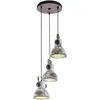 Image de EGLO Barnstaple - hanglamp - 3-lichts - E27 - bruin-patina/black/oud-zink-look