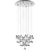 Image de EGLO Pianopoli Hanglamp - LED - RVS|Glas - Chroom