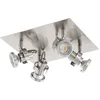 Image de EGLO Tukon 3 - Spot - 4 Lichts - LED - Nikkel-Mat
