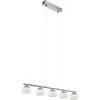 Image de EGLO Ascolese - Hanglamp - 5 Lichts - Lengte 900mm. - Nikkel-Mat - Amber, Wit