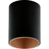 Image de EGLO Polasso Plafondlamp - LED - Ø 10 cm - Zwart/Koper