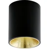 Image de EGLO Polasso - Plafondlamp - 1 Lichts - LED - Ø100mm. - Zwart, Goud