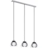 Image de EGLO Rocamar - Hanglamp - E27 - 3 Lichts - Lengte 78 cm - glas - Grijs/Zilver