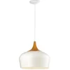 Image de EGLO Obregon - Hanglamp - 1 Lichts - Ø350mm. - Creme, Eik