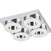Image de EGLO Fradelo - Wand/Plafondlamp - 4 Lichts - Chroom, Helder