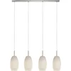 Image de EGLO Batista 3 Hanglamp - E27 - 102 cm - Nikkel-Mat/Wit