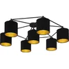 Image de EGLO Staiti Plafondlamp - E27 - Ø 84 cm - Zwart/Goud