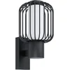 Image de EGLO Ravello Wandlamp Buiten - E27 - 16,5 cm - Zwart|Wit