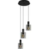 Image de EGLO Gorosiba - Hanglamp - E27 - Ø 41 cm - rookglas - Zwart