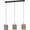 Image de EGLO Albariza Hanglamp - E27 - 89,5 cm - Zwart/Bruin/Goud